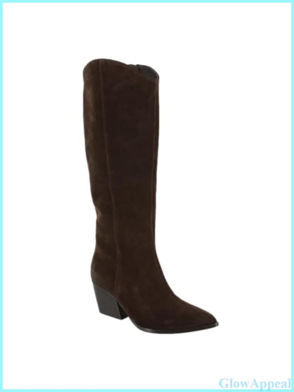 Knee High Pointed Toe Boot Soft Suede Side Zip Padded Insole